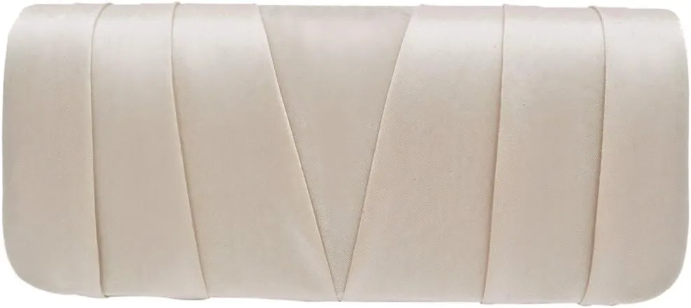 Elegant Classic Solid Satin Pleated Satin Flap Clutch Evening Bag Handbag