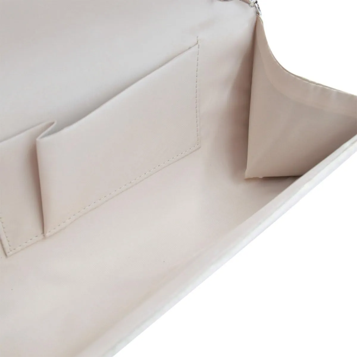 Elegant Classic Solid Satin Pleated Satin Flap Clutch Evening Bag Handbag