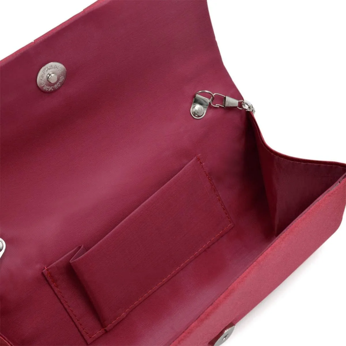 Elegant Classic Solid Satin Pleated Satin Flap Clutch Evening Bag Handbag