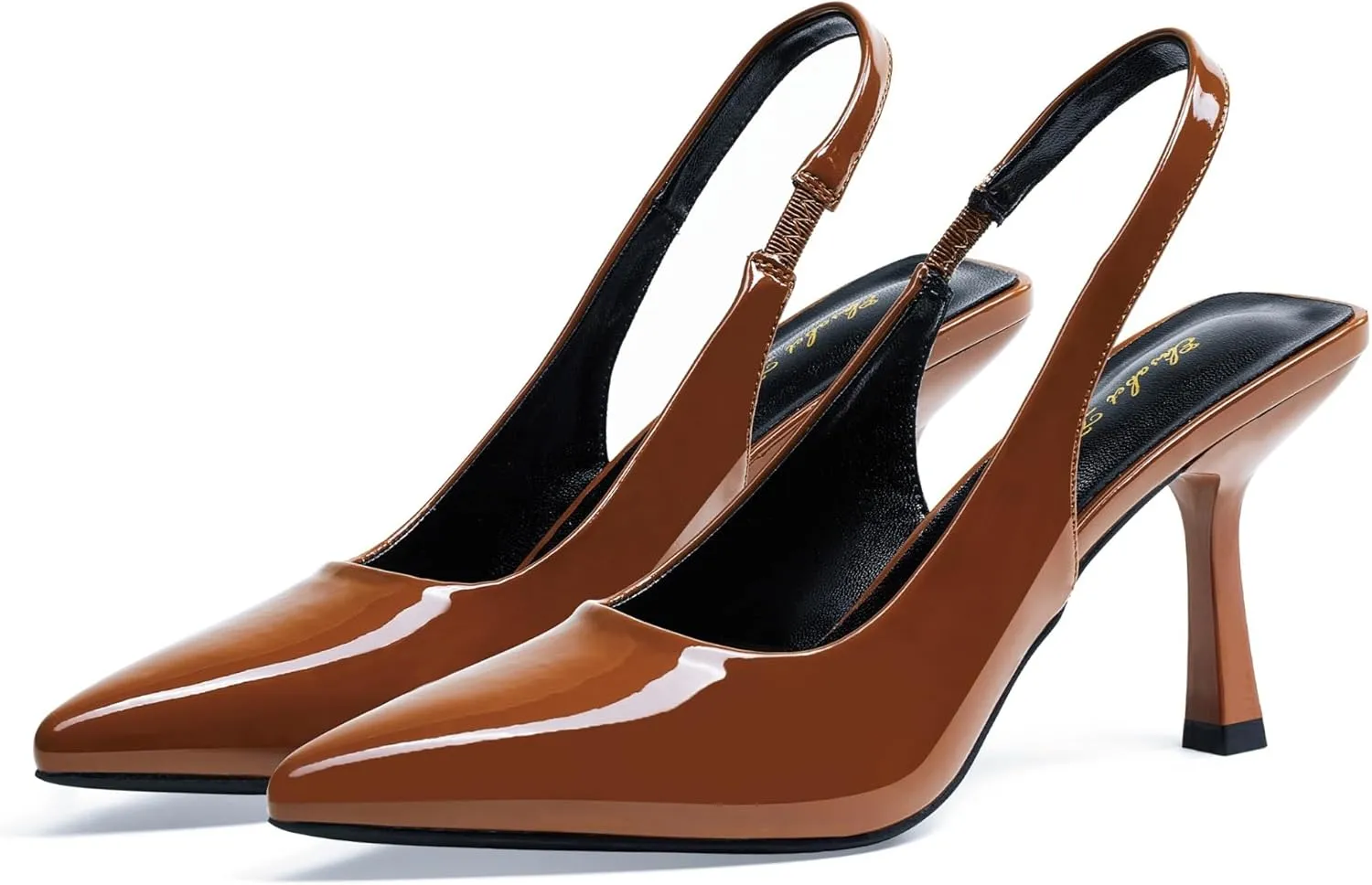 Elisabet Tang 3.14 in Trendy Slingback Stiletto Pumps for Women - Sexy Slip on Pointed Closed Toe mid High Heels Daily Party Office