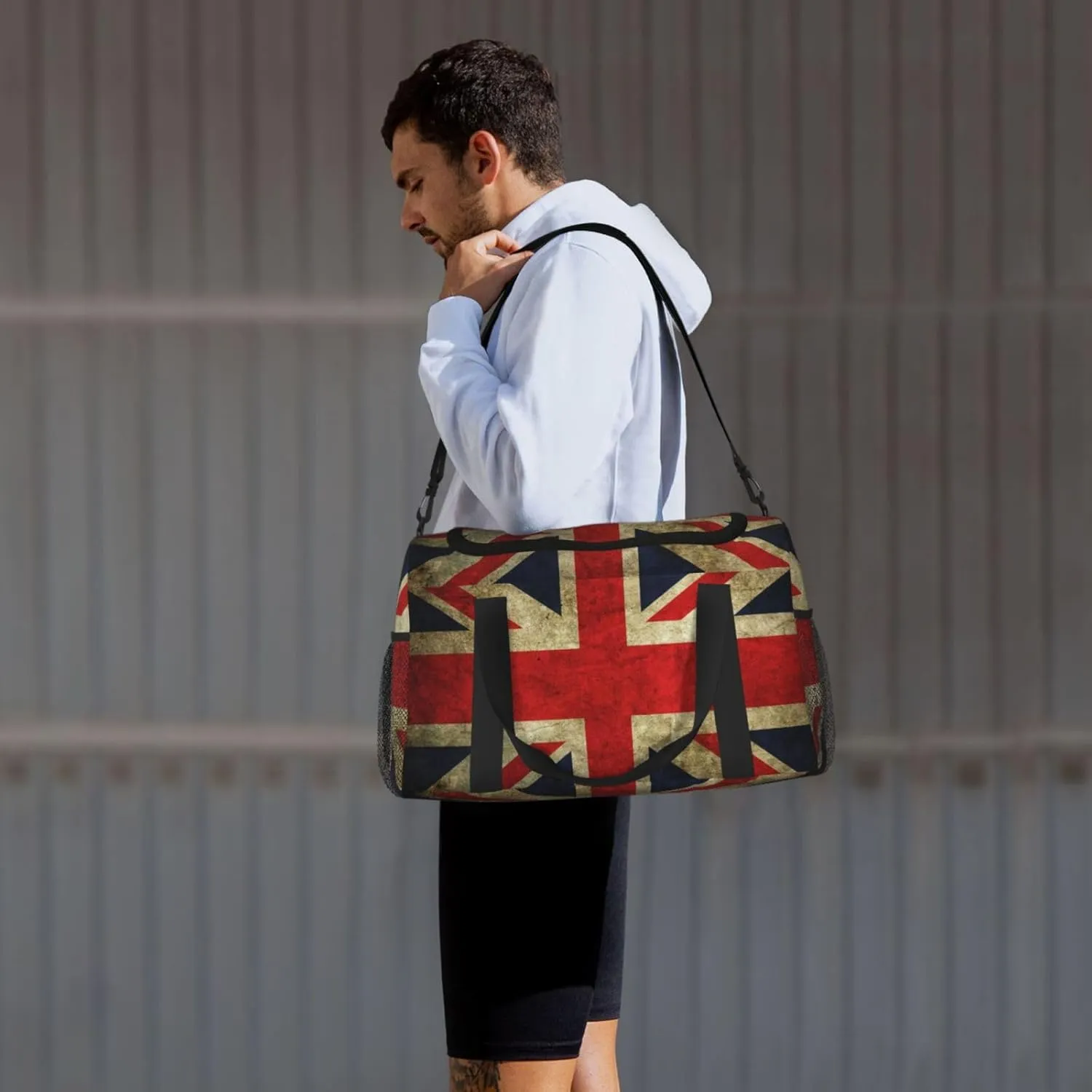 England Flag Travel Duffel Bag Large Foldable Waterproof Overnight Bag For Beach Swim Bags Pool Sports Gym
