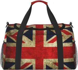 England Flag Travel Duffel Bag Large Foldable Waterproof Overnight Bag For Beach Swim Bags Pool Sports Gym