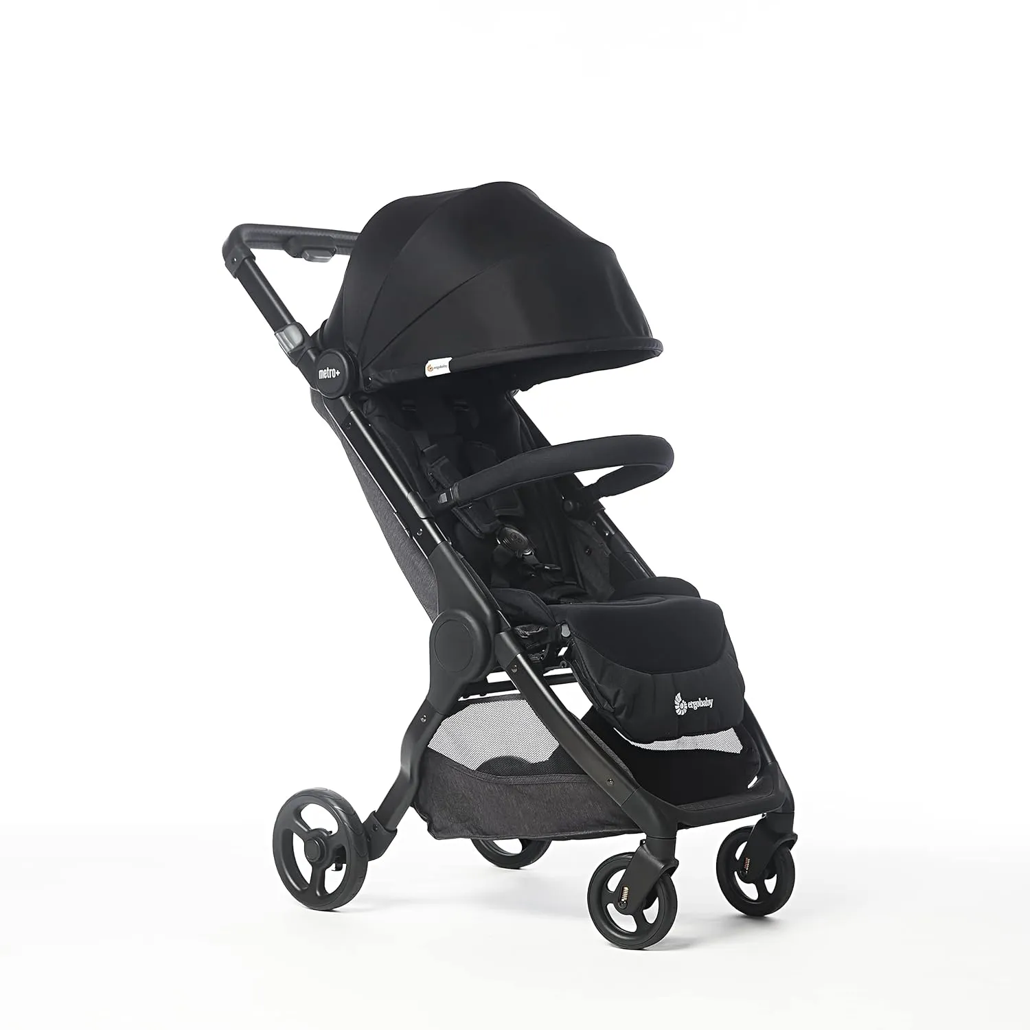 Ergobaby Metro  Deluxe Compact Baby Stroller, Lightweight Umbrella Stroller Folds Down for Overhead Airplane Storage, Carries up to 50 lbs, Empire State Green