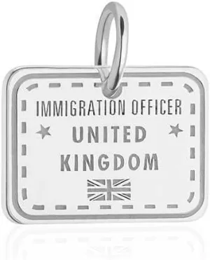 European Passport Travel Charm Sterling Silver