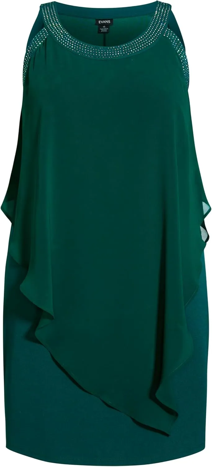EVANS Women's Plus Size Dress Alana Beaded