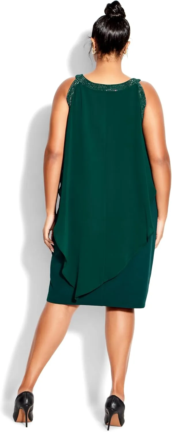 EVANS Women's Plus Size Dress Alana Beaded