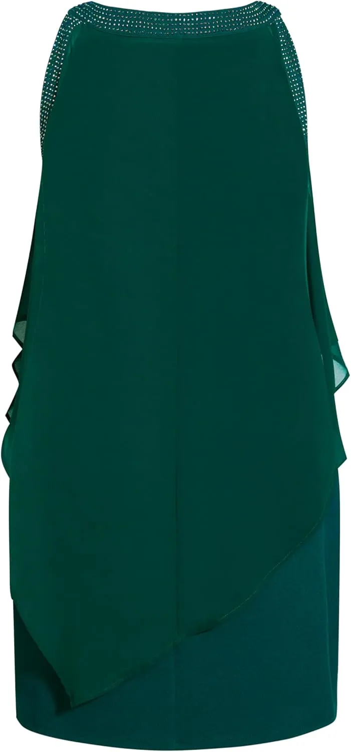 EVANS Women's Plus Size Dress Alana Beaded