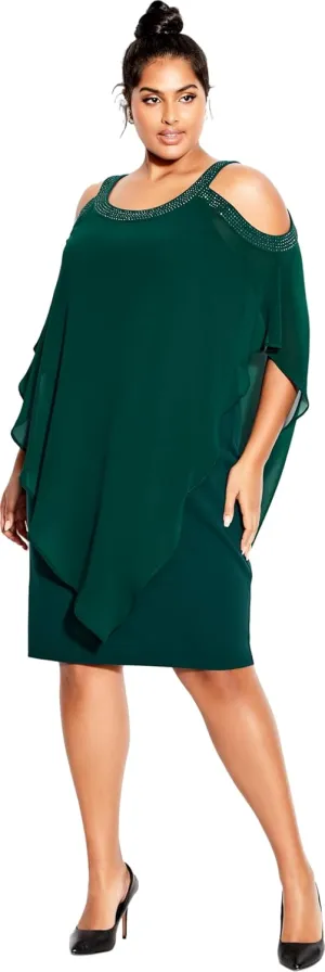 EVANS Women's Plus Size Dress Alana Beaded