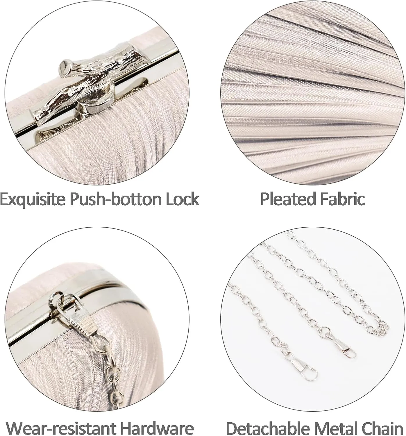 Evening Clutch Purses - Women's Evening Bag Party Purses Handbag for Cocktail/Prom/Party/Wedding/Formal
