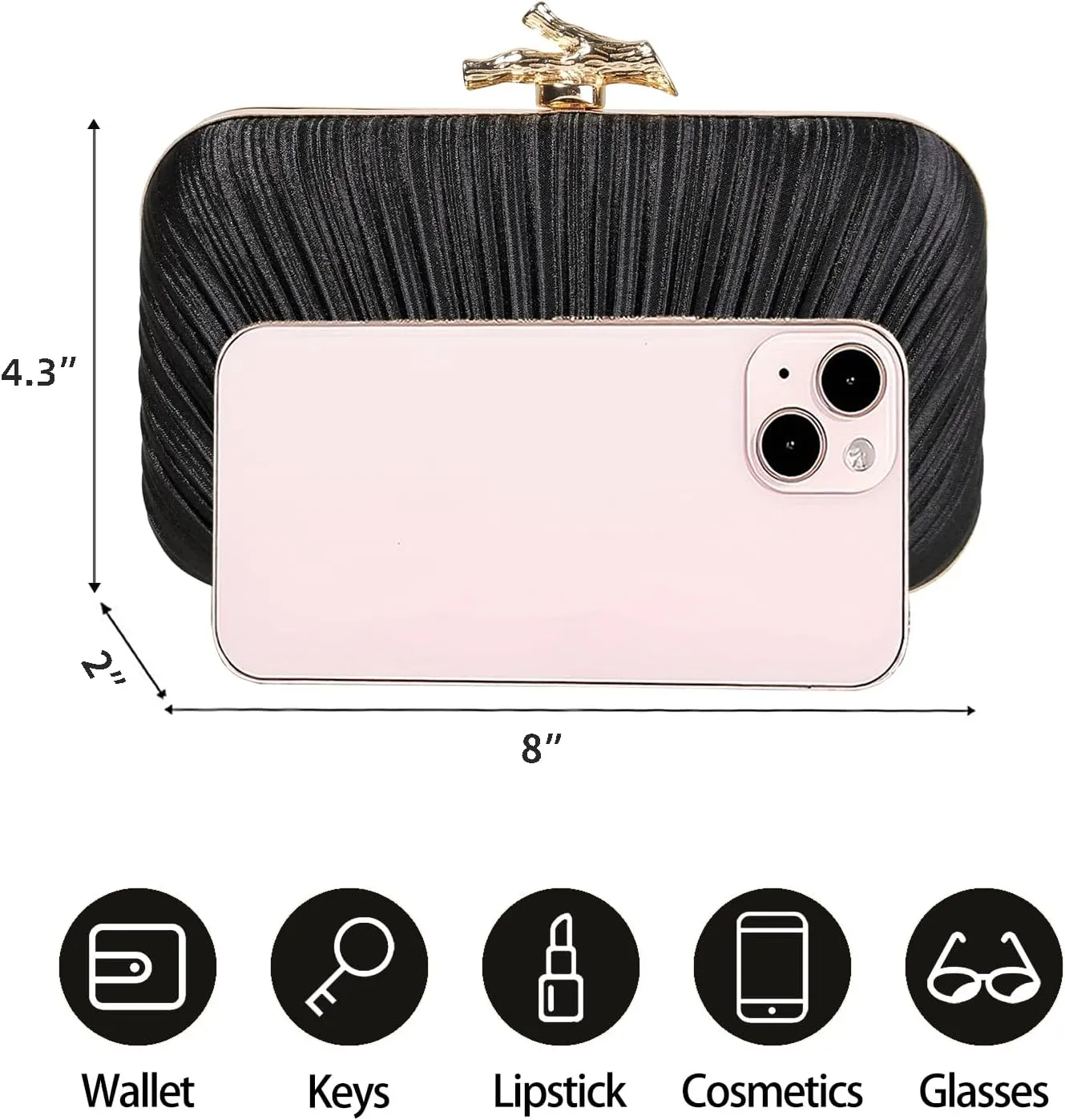 Evening Clutch Purses - Women's Evening Bag Party Purses Handbag for Cocktail/Prom/Party/Wedding/Formal