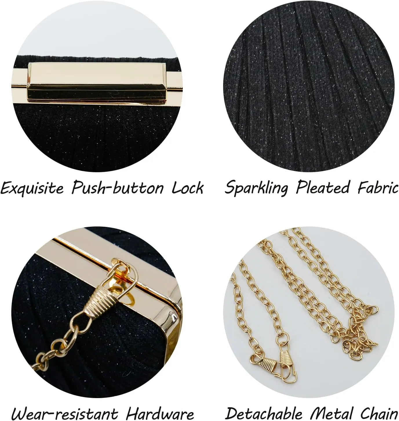 Evening Clutch Purses - Women's Evening Bag Party Purses Handbag for Cocktail/Prom/Party/Wedding/Formal