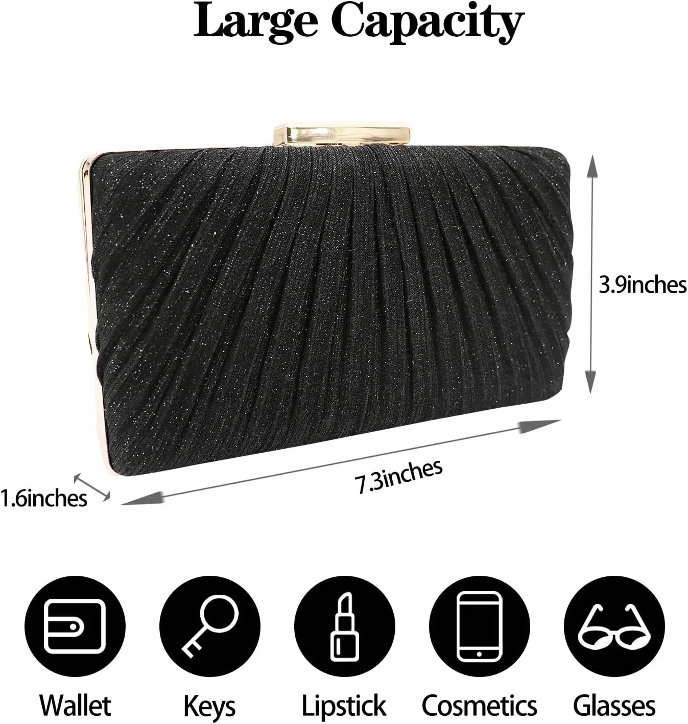 Evening Clutch Purses - Women's Evening Bag Party Purses Handbag for Cocktail/Prom/Party/Wedding/Formal