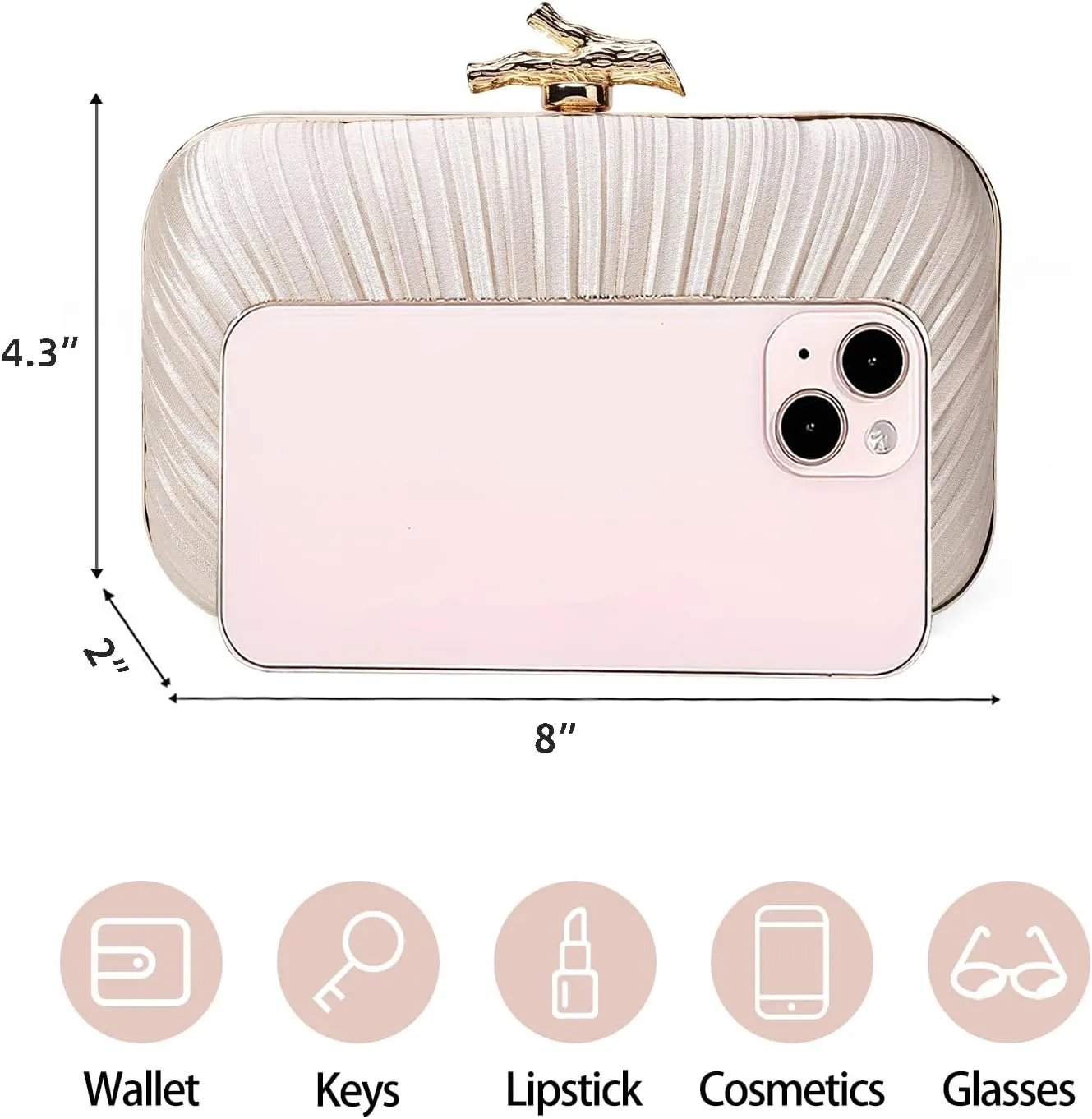 Evening Clutch Purses - Women's Evening Bag Party Purses Handbag for Cocktail/Prom/Party/Wedding/Formal