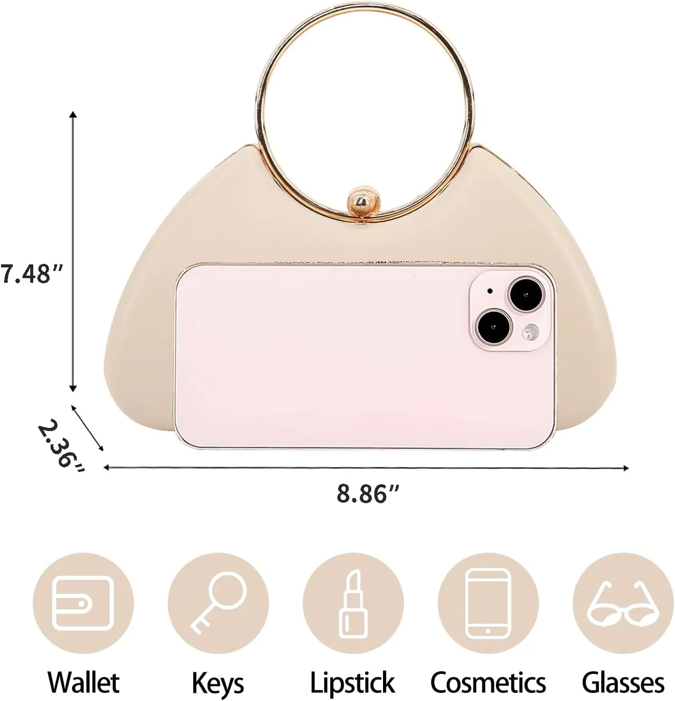 Evening Clutch Purses - Women's Evening Bag Party Purses Handbag for Cocktail/Prom/Party/Wedding/Formal