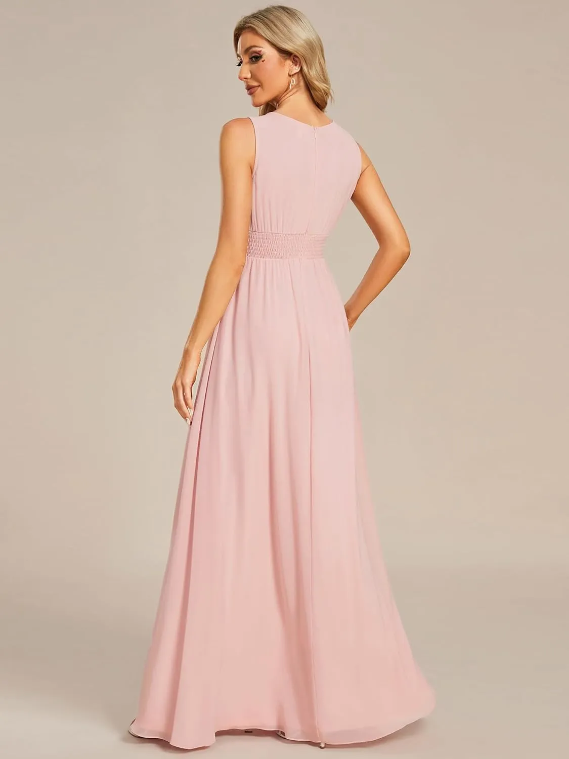 Ever-Pretty Women's Crew Neck Sleeveless A Line Hollow Out Sequin Maxi Fromal Dress 01955