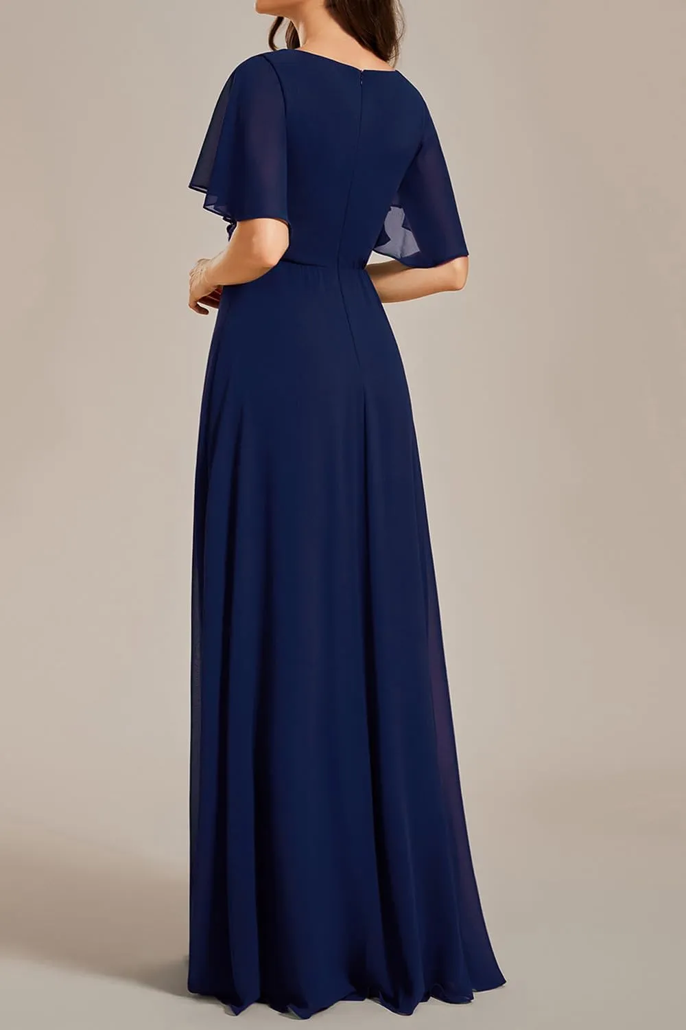 Ever-Pretty Women's Mother's Dress Chiffon V Neck A Line Appliques Waist Formal Dresses 01960