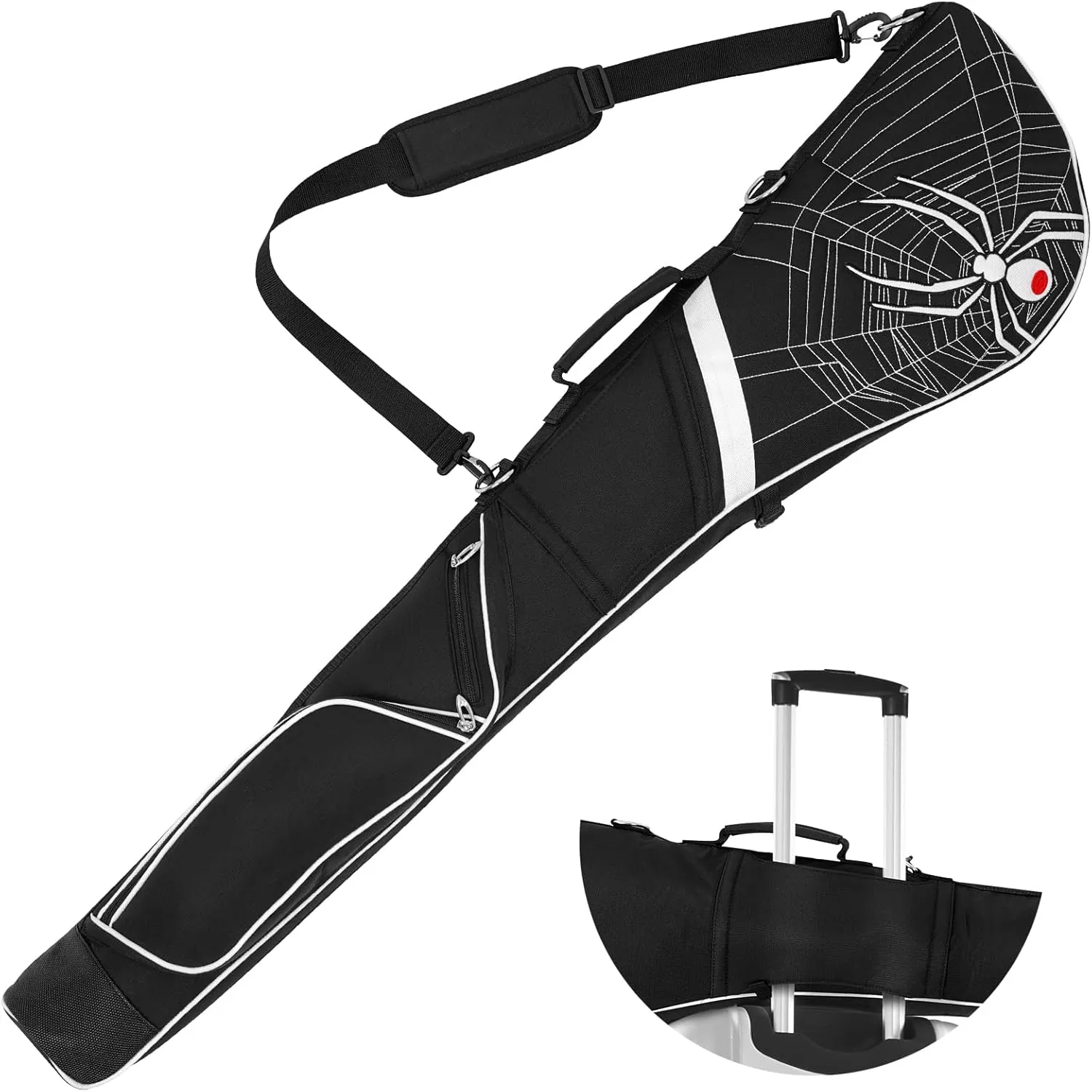 Expandable Golf Club Carry Bag with Luggage Straps, Golf Travel Bag Holds A Full Set of Clubs, Golf Sunday Bag Practice Bag