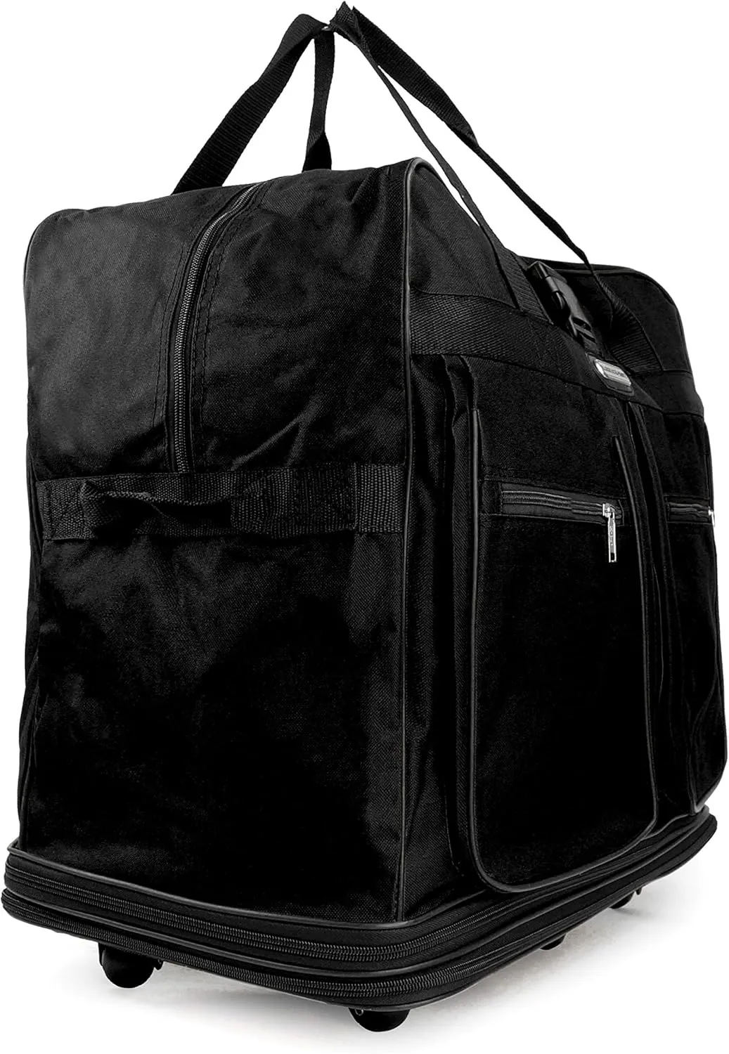 Expandable Wheeled Travel Duffel Large Rolling Suitcase Spinner Luggage Bag 40 Inch Black
