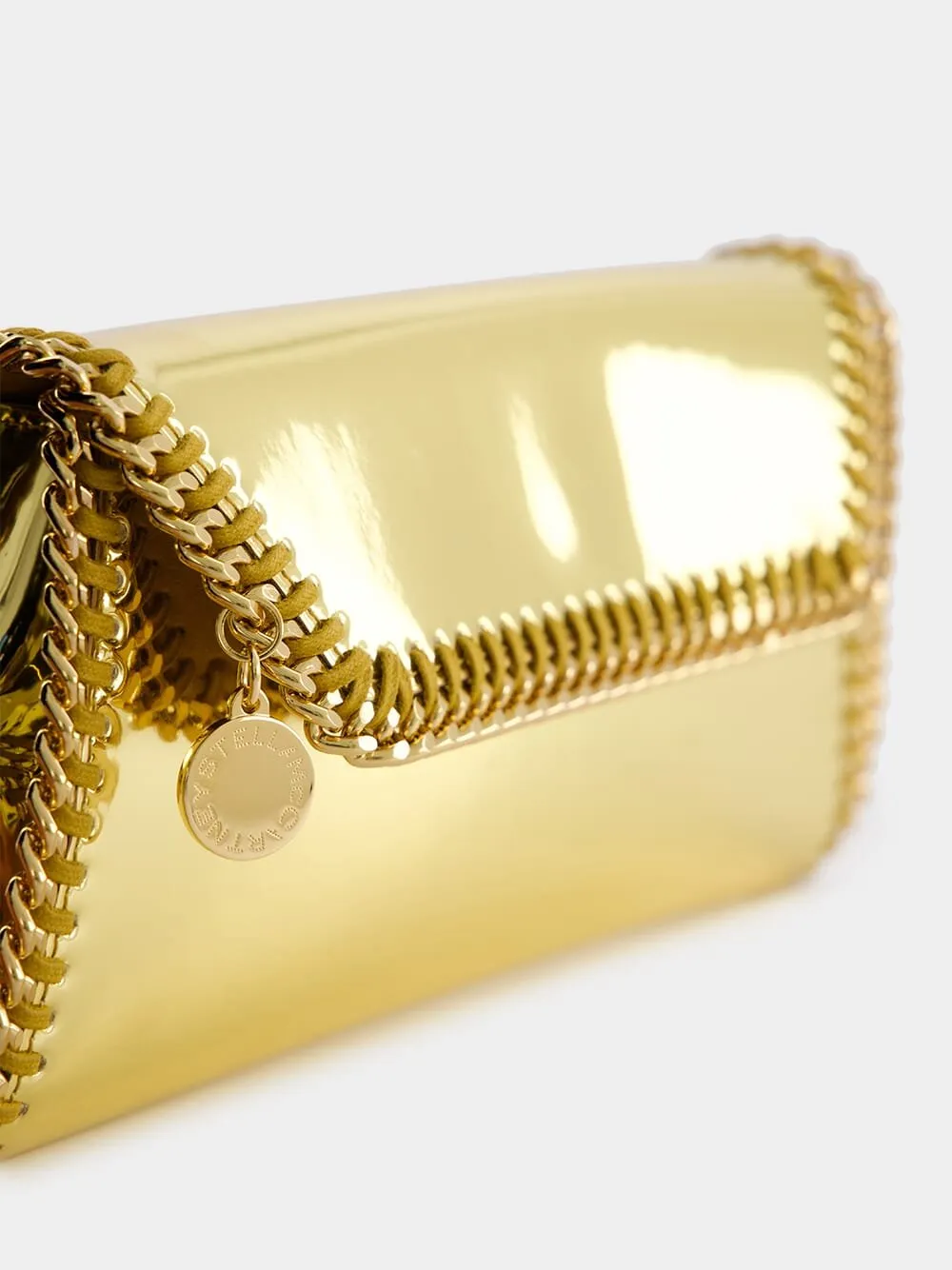 Falabella Mirrored Chain-Trimme Clutch Bag