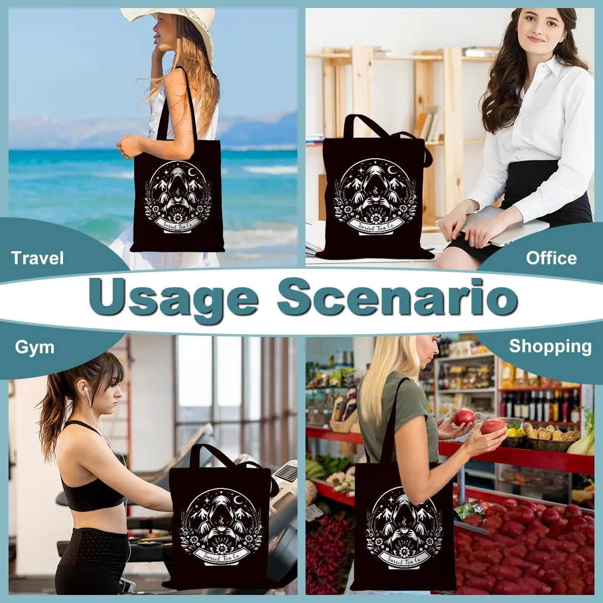 Fantasy Dragon Tote Bag Fantasy Books Weekender Bag Shopping Bags Book Lovers Gifts for Shopping Travelling Vacation