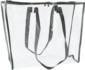 Fashion transparent waterproof PVC tote bag, one-shoulder travel essential, multifunctional storage artifact for shopping