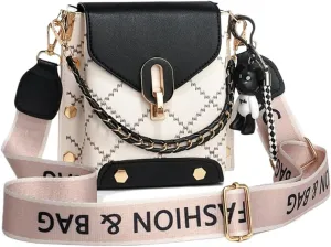 Fashionable and versatile Sewing thread Crossbody Shoulder Bags for Women Small Tote Square Satchel Handbags Purse