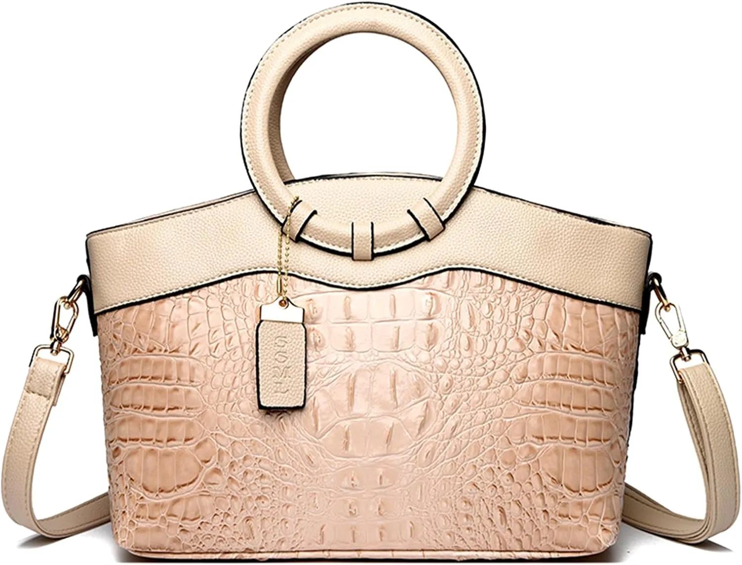 Fashionable Crocodile Handbags: Large Capacity Women's Crossbody Leather Bags with Shoulder Strap Design