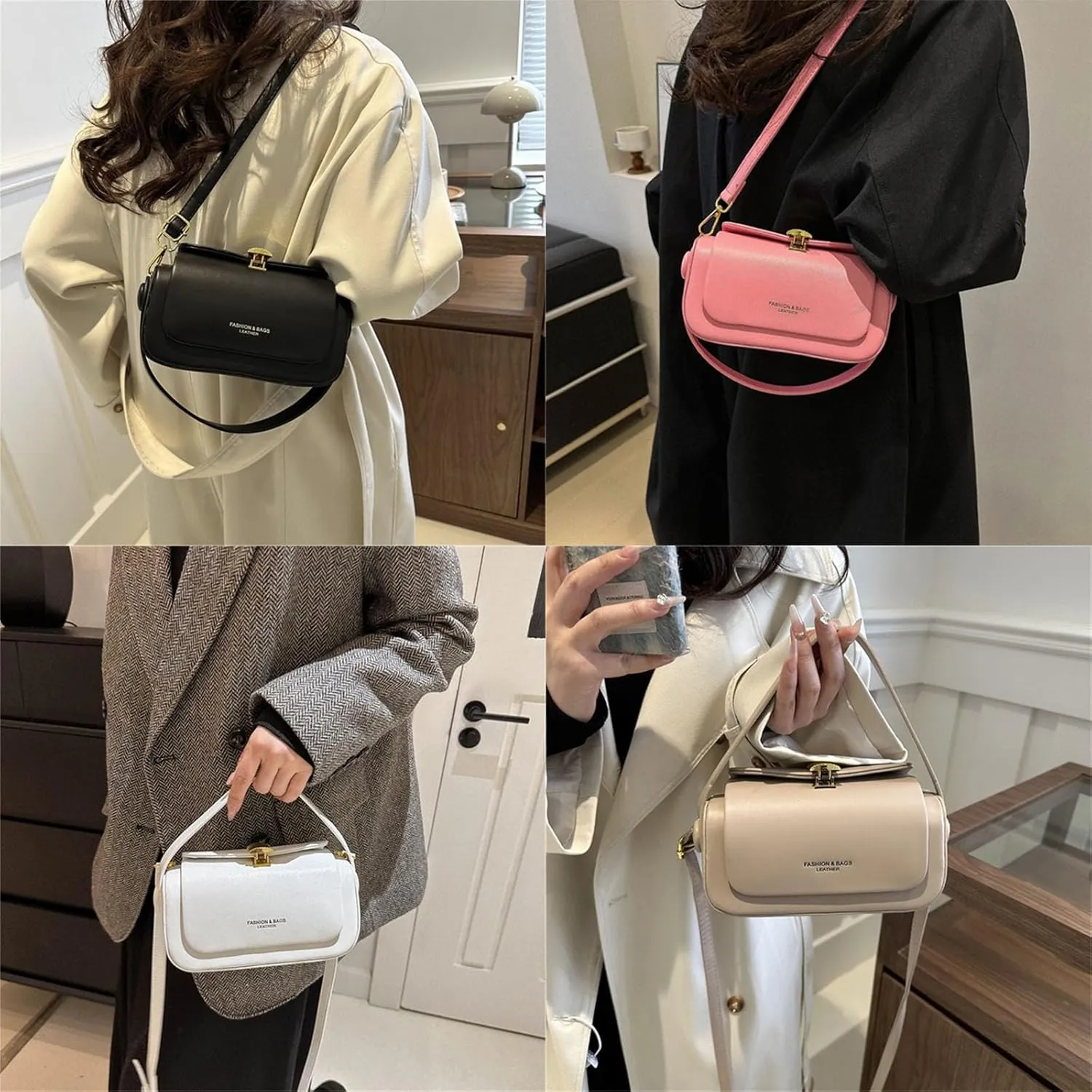Fashionable Crossbody Bags for Women Elegant Korean Styles Box Bag Leather Handbag Trendy Ladies Shoulder Purse Satchel