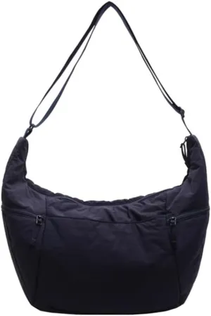 Fashionable Half Moon Crossbody Bag for Women Casual Satchel Practical Nylon Shoulder Bags for Everyday Needs