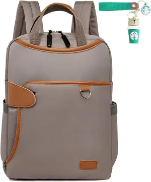 Fashionable Travel Backpack, Multifunctional Office Work Bags, Cute Large Capacity Multi Pocket Back Pack (274Khaki)