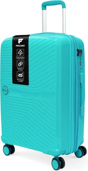 Feelway Travel 3-Piece Hard Side Luggage Set Durable, Expandable Design with 360° Double Spinner Wheels, TSA Lock, Telescopic Handle, Secure Zipper (Blue, 20")