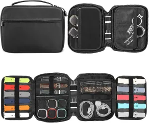 Fintie Watch Band Storage Bag Organizer, Travel Replacement Wrist Straps Carrying Case Pouch for Smartwatch Bands, Pin, Cable, Cases Accessories