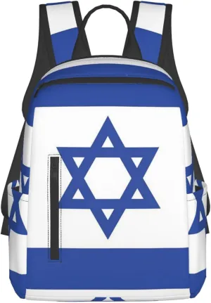 Flag Of Israel Stylish Casual Backpack Bag For Women Multipurpose Laptop Backpacks Computer Daypack For Men Picnic Travel Hiking