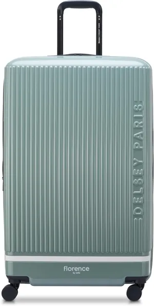 florence by mills Spin Me Away Hardside Expandable Luggage with Spinner Wheels, Sage Green, Checked-Large 29 Inch
