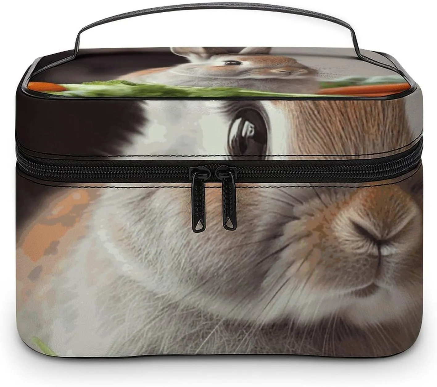 Foldable Travel Luggage Bag for Men And Women, Dry And Wet Separation Portable Travel Luggage Bag, Rabbit Is Eating Vegetables Printed Waterproof Sports Luggage Bag, Fitness Bag