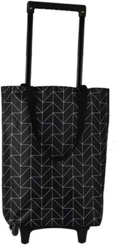 Folding Shopping Cart, Shopping Cart Foldable Shopping Trolleys Reusable Grocery Bags with Wheels Foldable Shopping Bags Grocery Utility Carts, 85*28cm