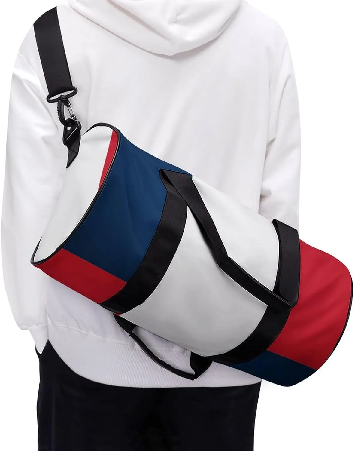 France Flag Travel Gym Duffel Bag for Women Men Dry Wet Separation Carry On Weekender