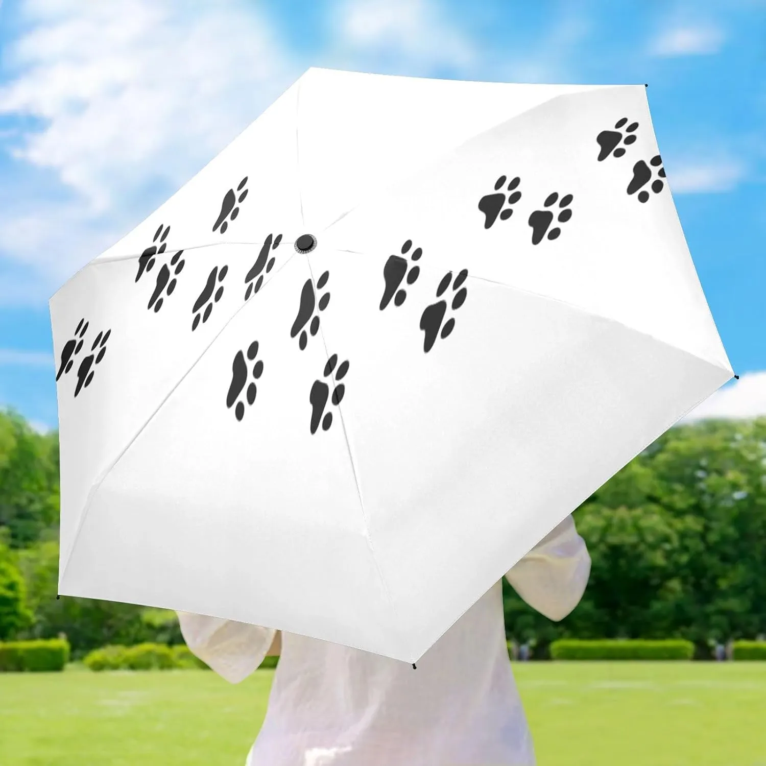 French Bulldog Dog Mushroom Umbrellas for Rain Autumn Forest Travel Umbrella Windproof Small Folding Umbrella Mini Compact Umbrella for Purse Lightweight Pocket for women
