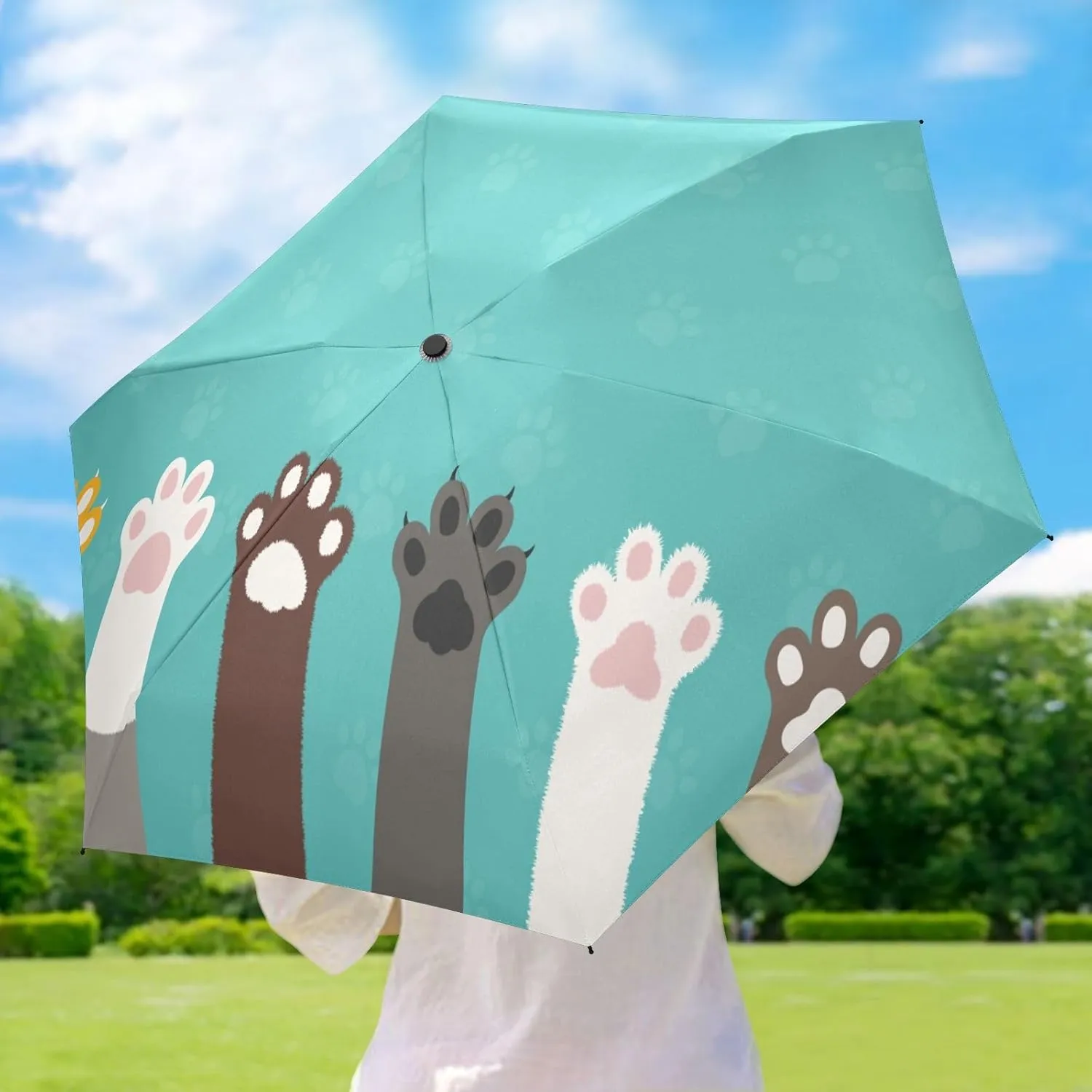 French Bulldog Dog Mushroom Umbrellas for Rain Autumn Forest Travel Umbrella Windproof Small Folding Umbrella Mini Compact Umbrella for Purse Lightweight Pocket for women