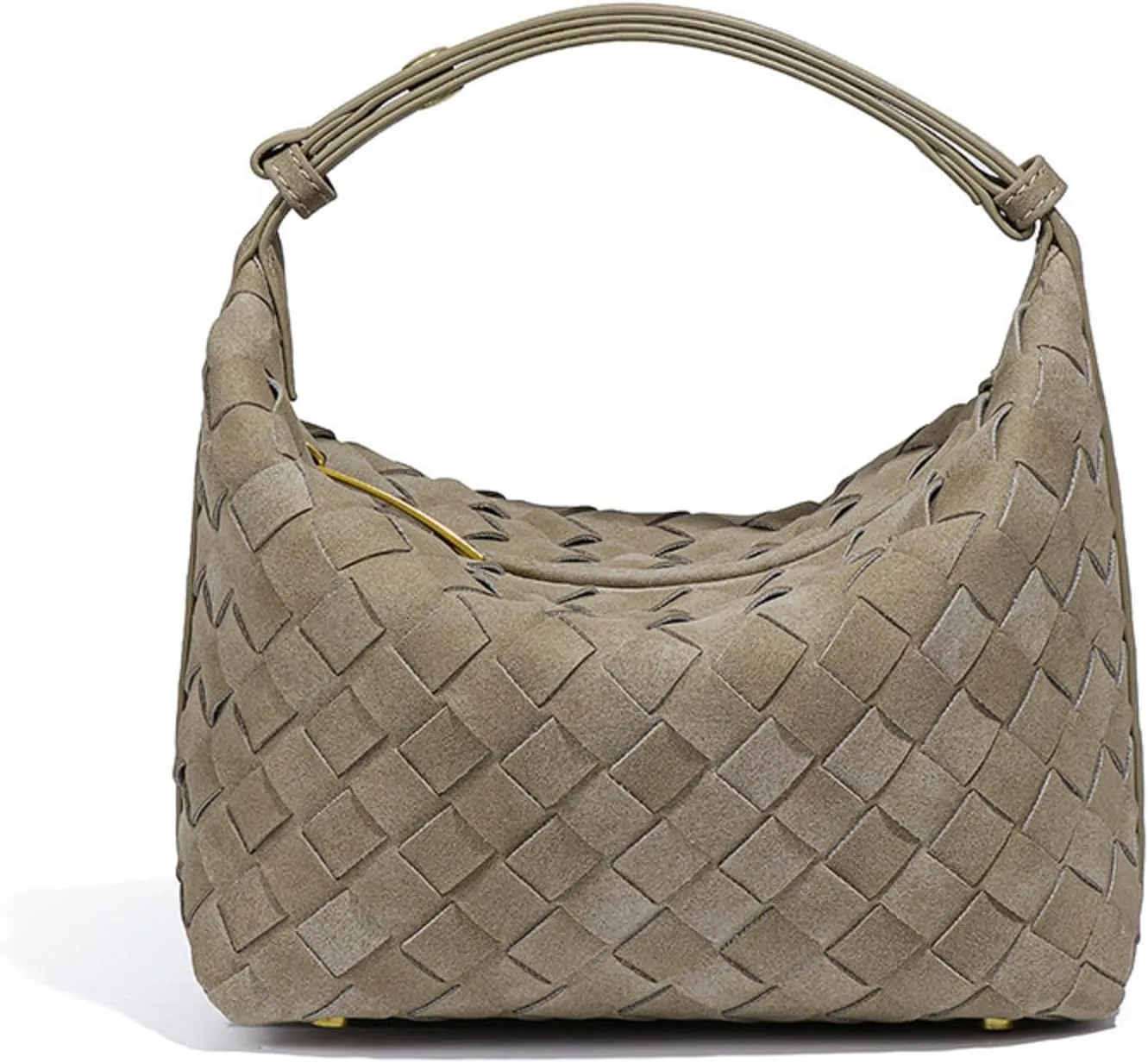 Frosted hand woven hand held lunch box bags fashionable compact mini shoulder purses cross body diamond women's handbags