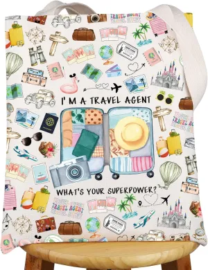 G2TUP Travel Agent Tote Bag Travel Business Gifts Travel Advisor Gift Travel Agent Shopping Bag