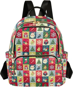 GAIGEO Christmas Symbols Casual Day Backpack, Stylish Ladies Backpack, Backpack for Work and Travel, S