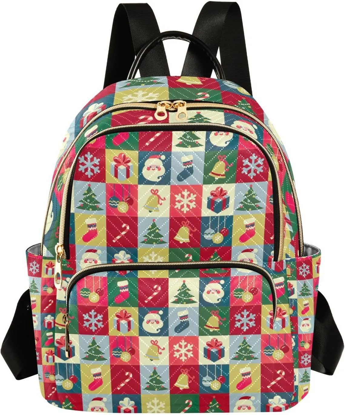 GAIGEO Christmas Symbols Casual Day Backpack, Stylish Ladies Backpack, Backpack for Work and Travel, S