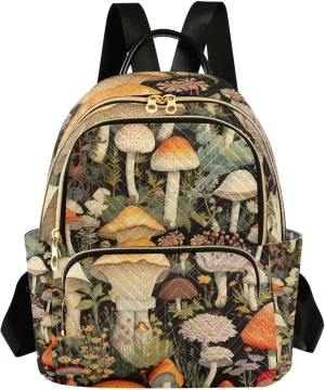 GAIGEO Colorful Forest Mushrooms Stylish Ladies Backpack, Summer Backpack, Casual Backpack for Women, M