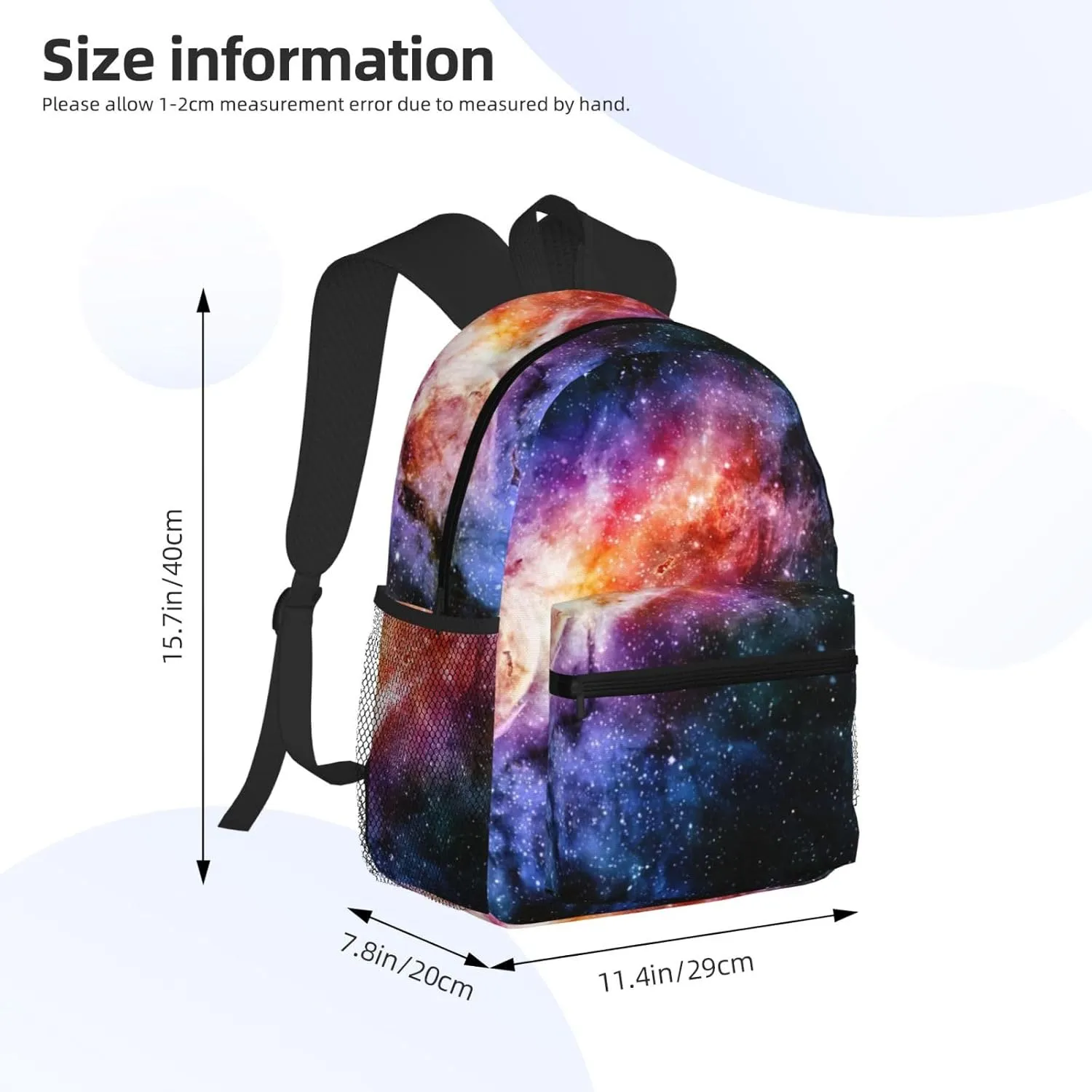 Galaxy In The Universe Fashion Backpack,Casual Daypack Backpacks For Men Women, Laptop Bag Travel Hiking Camping