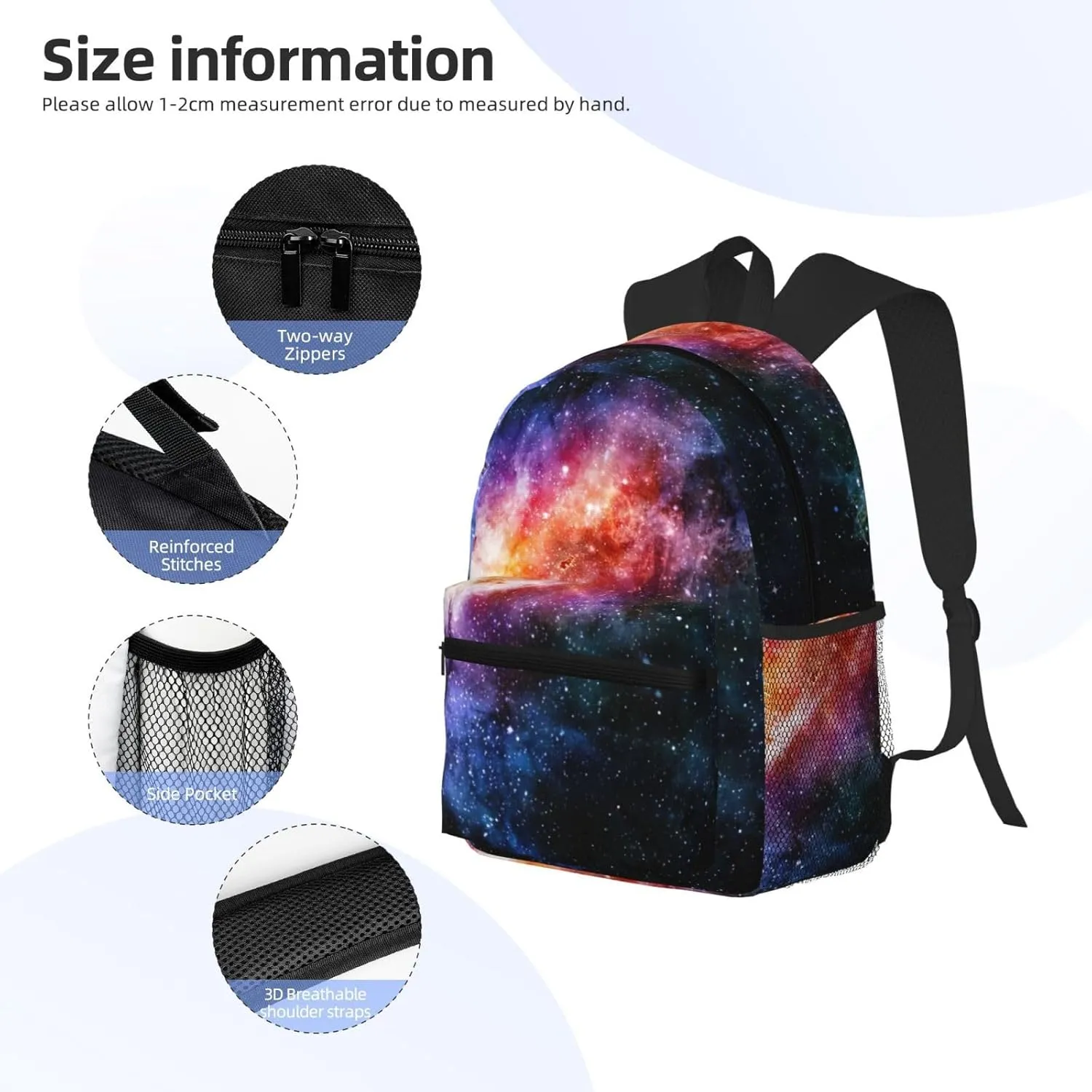 Galaxy In The Universe Fashion Backpack,Casual Daypack Backpacks For Men Women, Laptop Bag Travel Hiking Camping