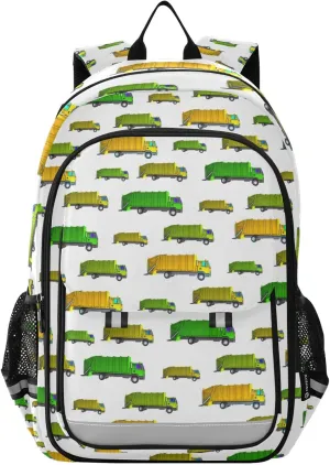 Garbage Truck Backpack for Student; School Backpacks Travel Laptop Bags Bookbags for Suitable for ages 6-12 Student