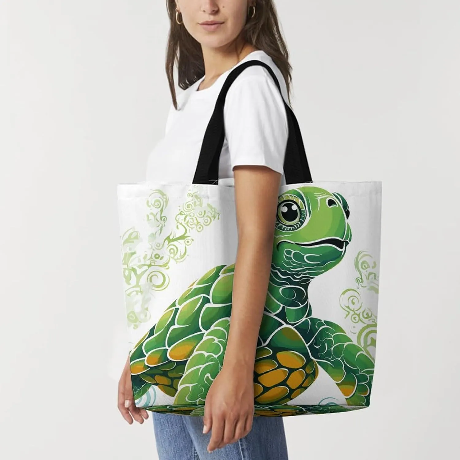 Gardenia Flowers Birds Tote Bags, Reusable Grocery Bags, Large Shopping Bags, Beach Bag, Shoulder Bag for Women
