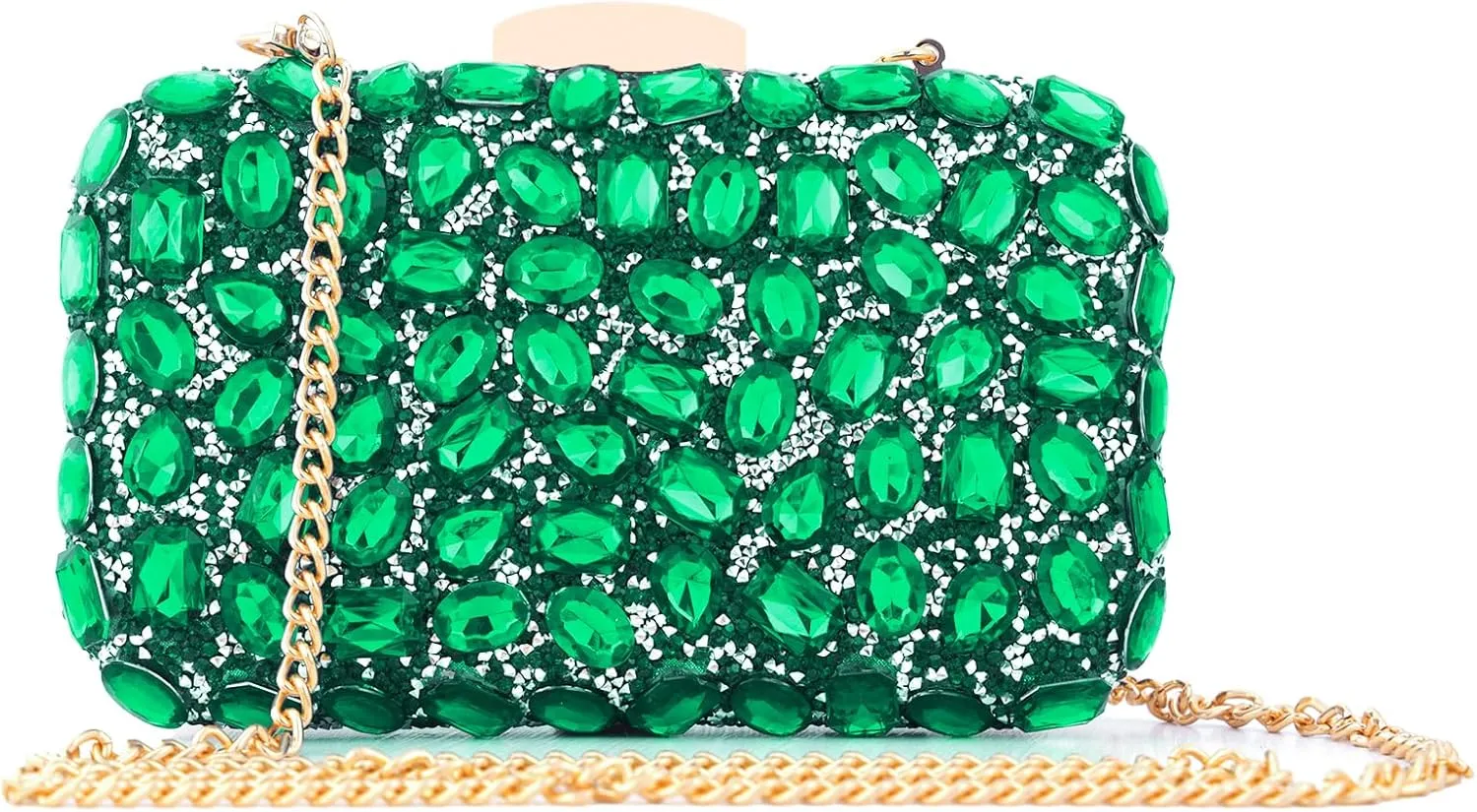 Gemstone Clutch Purses for Women Wedding Party, Rhinestone Purse Crystal Evening Bag for Women Evening