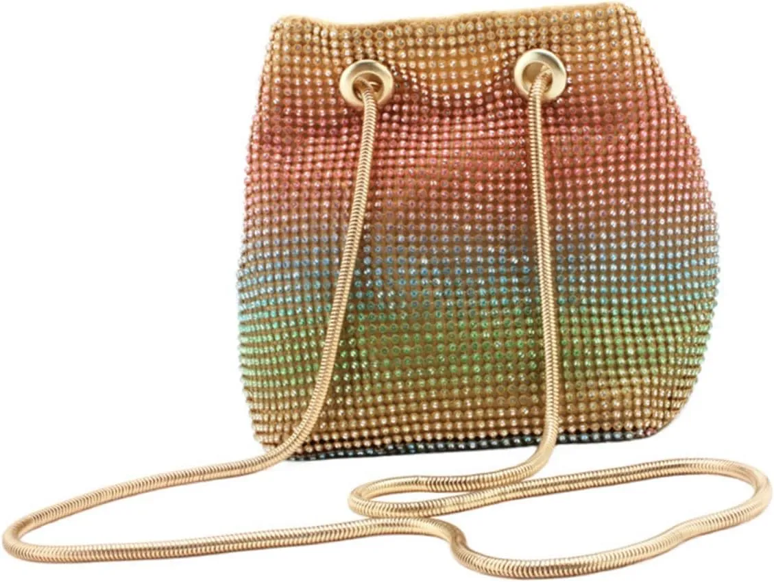 Glamorous Rhinestone Evening Bag Women's Shoulder Bag Storage Bag Bucket Handbag
